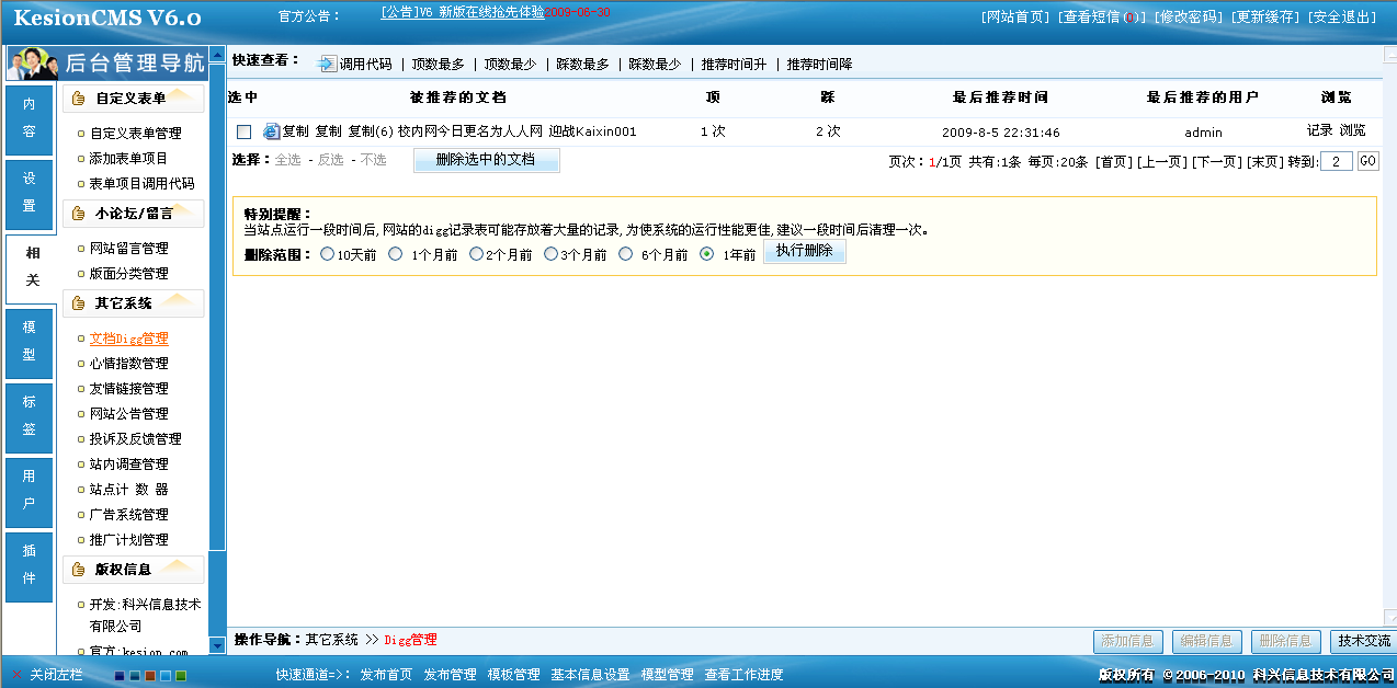5、、、子系统之文档顶客(Digg)治理 第 2 张